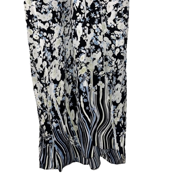 DOROTHY SCHUMACHER Blooming Love Midi Dress Silk Floral Blue White Small NWT - Picture 9 of 16